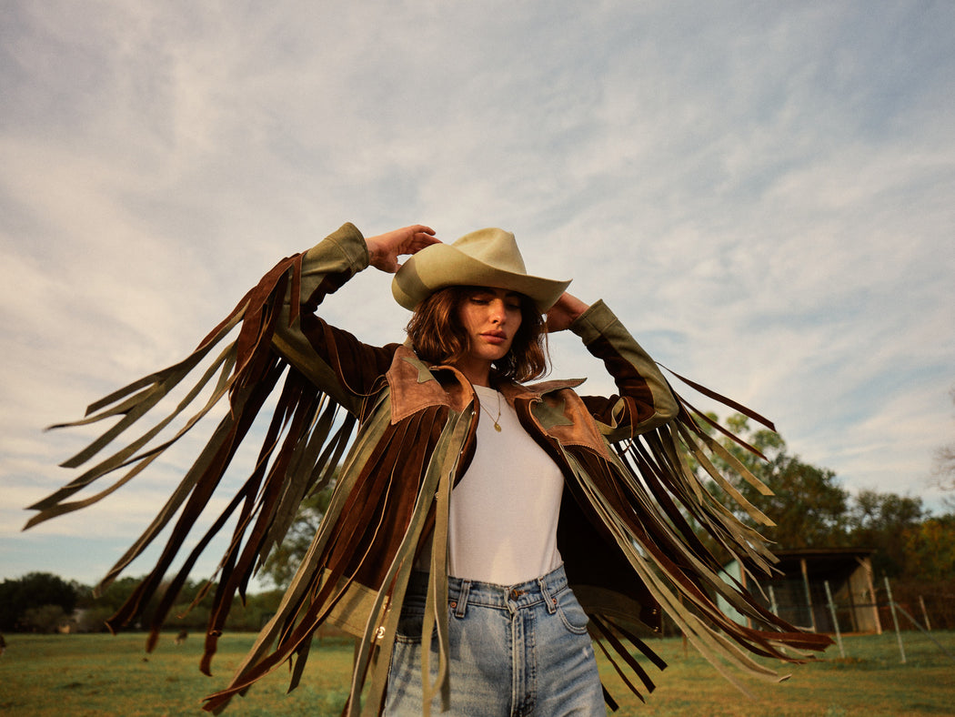 EARTH TONED AMERICAN WOMAN JACKET