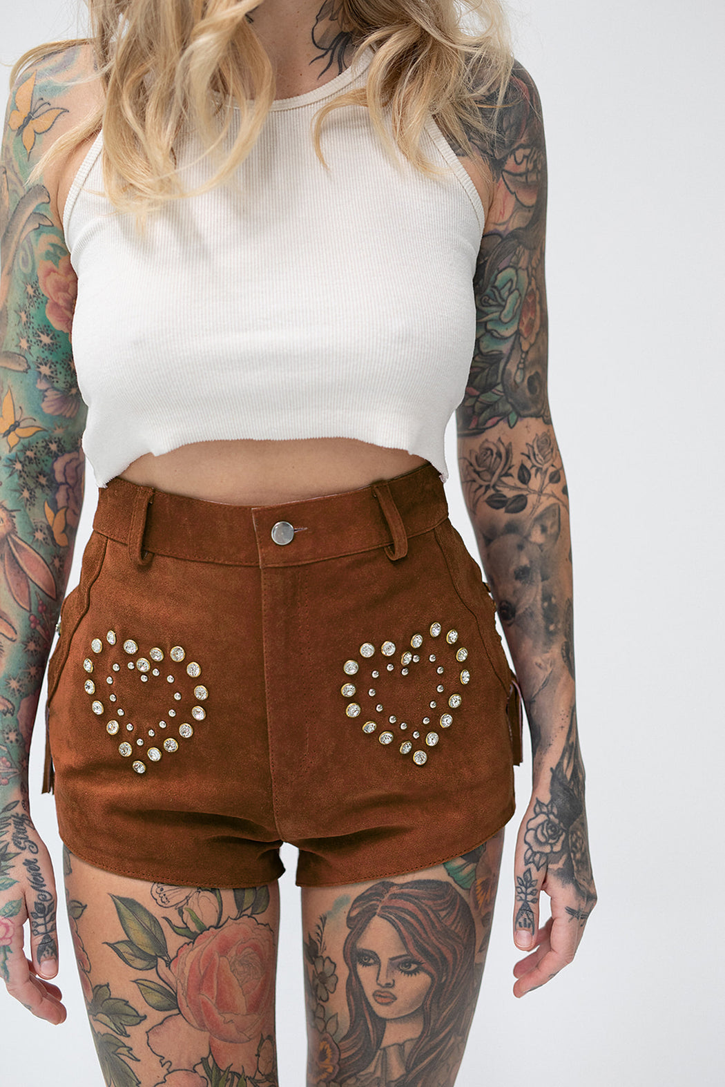DIME STORE COWGIRL SHORT IN GINGERBREAD