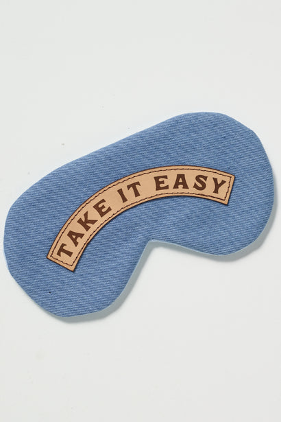 TAKE IT EASY DENIM EYE MASK