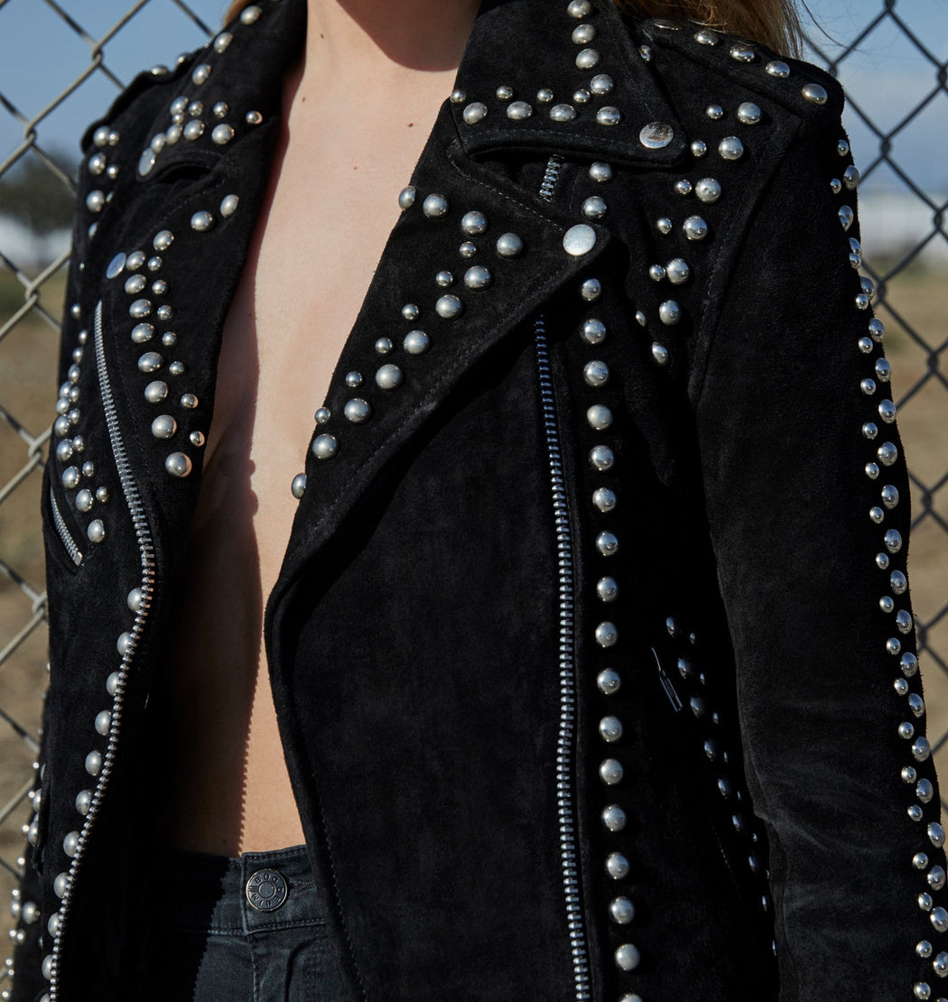 Suede Dome Studded Jacket